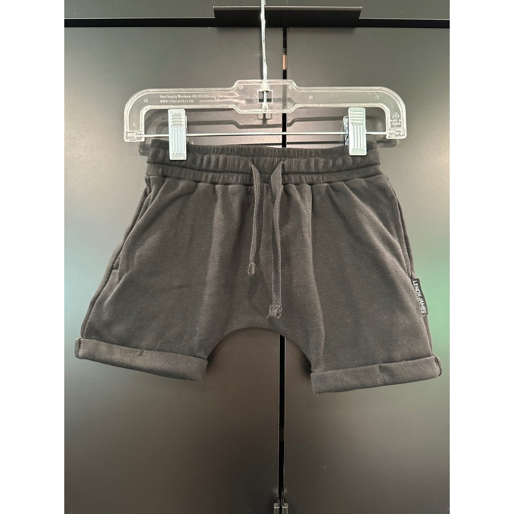 Lenox James Kids Black Harem Sweat Shorts Cotton Blend Drawstring 2T NWT